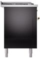 Ilve® Nostalgie II Series 60" Glossy Black Pro Style Dual Fuel Range-2