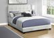 Monarch Specialties Inc. Light Grey Upholstered Queen Panel Bed-1