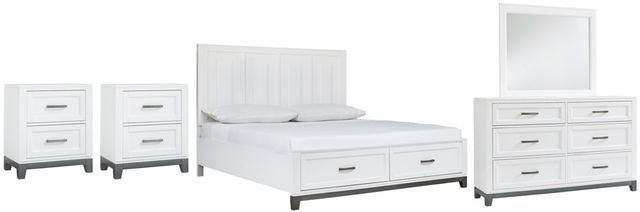 Benchcraft® Brynburg 5-Piece White King Storage Panel Bed Set-0