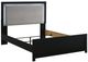 Signature Design by Ashley® Maeling Black Queen Upholstered Panel Bed-3