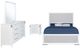 Coaster® Gracemont 4-Piece Gray/White Eastern King Panel Bedroom Set-0