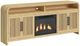 Elements International Ridgemont Natural 82" TV Console with Fireplace Insert-0