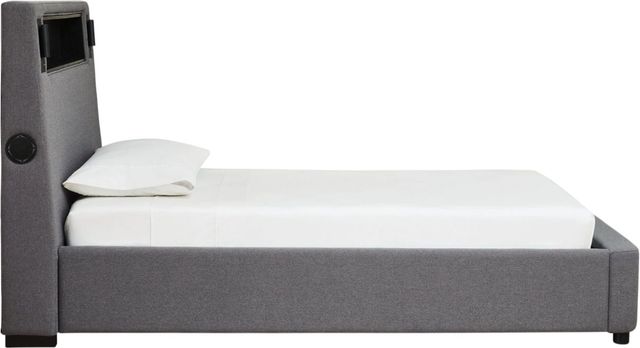 Signature Design by Ashley® Verishaw Gray Twin Upholstered Panel Bed-3