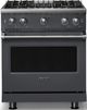 Viking® 5 Series 30" Cast Black Pro Style Gas (LP) Range with Polished Chrome Trim-0