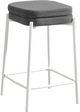 Monarch Specialties Inc. 2-Piece Grey/White 26" Upholstered Counter Height Stools Set-0