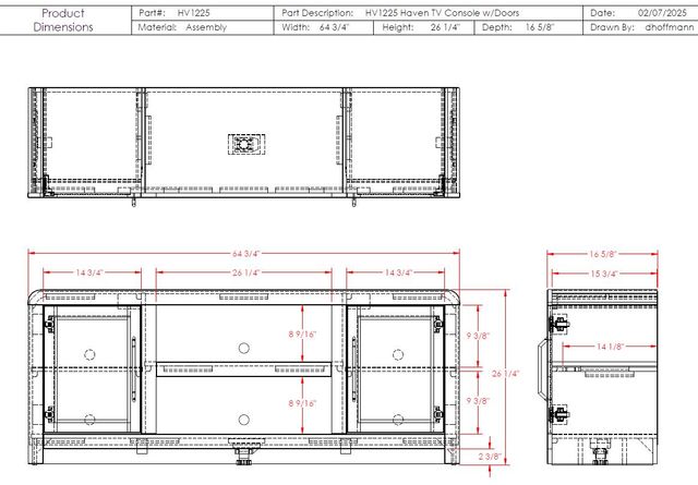 Legends Home Haven Bourbon 65" TV Console-2