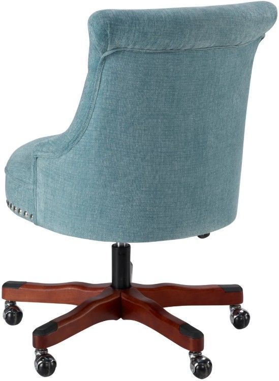 Linon Sinclair Aqua Office Chair-3