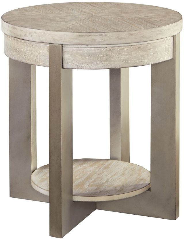Signature Design by Ashley® Urlander Whitewash Round End Table-0