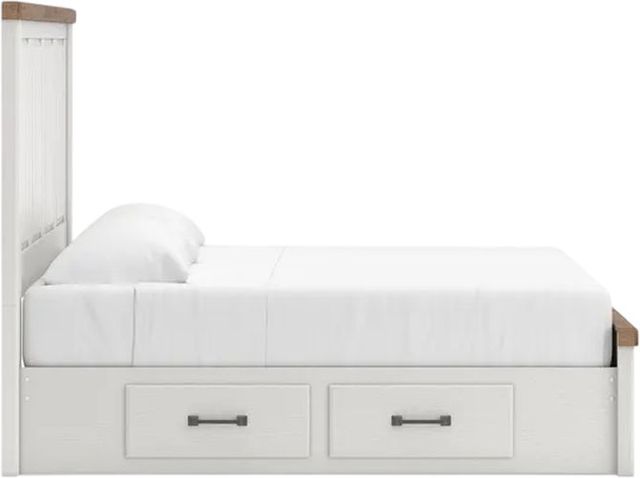 Signature Design by Ashley® Savonport Brown/White King Panel Storage Bed with Two Drawer-4
