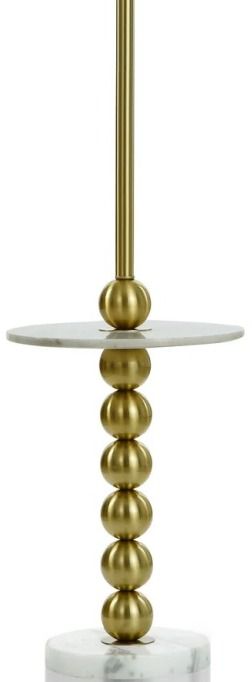 Harp & Finial® Dobbins Brass/White Floor Lamp-1