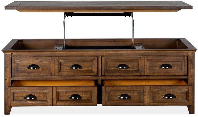 Magnussen Home® Bay Creek Toasted Nutmeg Lift Top Storage Cocktail Table -3