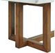 Elements International Morris 2-Piece White Occasional Table with Chestnut Base Set-4