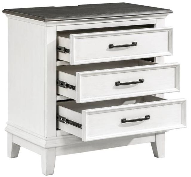 Homelegance® Chesterton Antique White/Dark Brown Nightstand-3