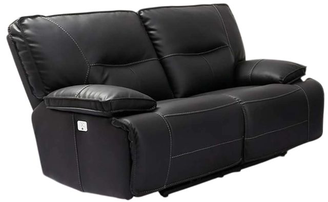 Parker House® Spartacus Black Power Reclining Loveseat-0