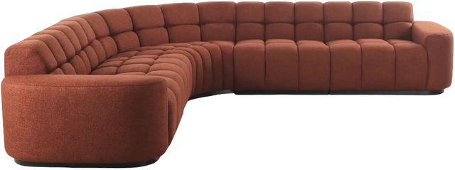 Moe's Home Collection Roman 5-Piece Rust L-Shaped Sectional-1