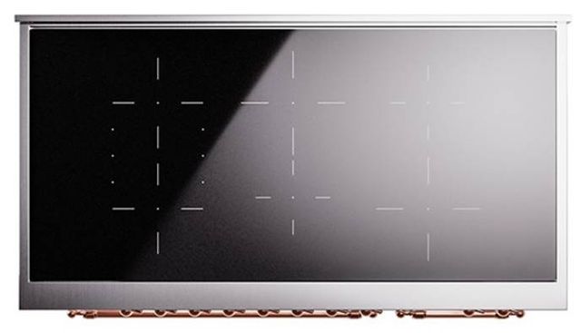 Ilve® Nostalgie II Noblesse 48'' Custom RAL Color Pro Style Induction Range with Copper Trim-2