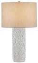 Currey & Company Buttons White Table Lamp-1