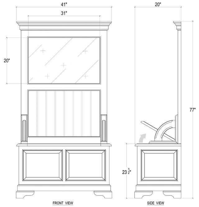 Bramble Customizable Homestead Storage Hallstand-1