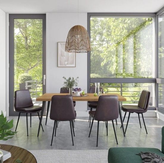 Jofran Inc. Prelude Draper Brown Upholstered Dining Side Chair-1