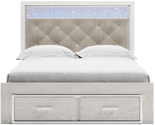 Signature Design by Ashley® Altyra White King Upholstered Storage Panel Bed-2