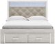 Signature Design by Ashley® Altyra White King Upholstered Storage Panel Bed-2