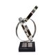 A & B Home Black/Silver 9" Twinings Ring Statuary-3