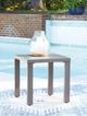 Signature Design by Ashley® Dillon Beach Gray Wooden Outdoor Square End Table-1