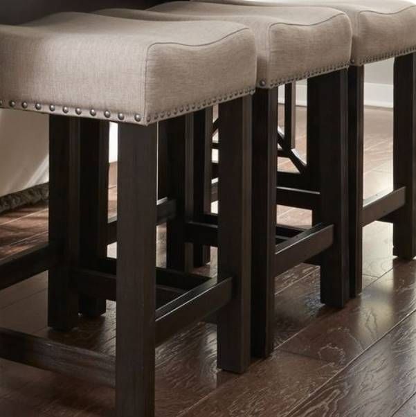 Liberty Furniture Heatherbrook Ash/Charcoal Console Stool-1