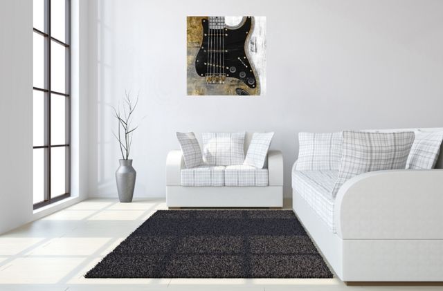 Classy Living Gilded Resonance Electric Guitar Wall Art-3