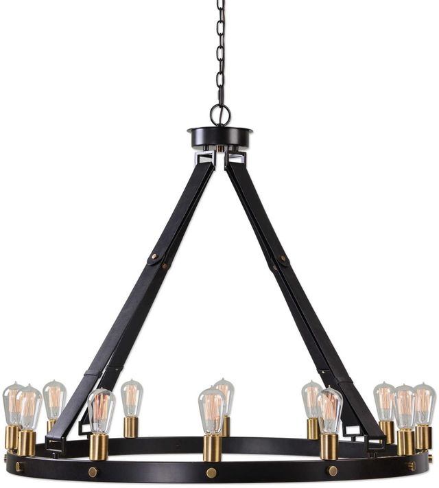 Uttermost® Marlow Antique Bronze Circle Chandelier-3