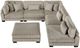 Homelegance® Traverse 6-Piece Taupe 135" Modular Sectional with Ottoman-3