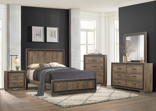 Homelegance® Ellendale Dark Ebony/Mahogany Full Panel Bed-1