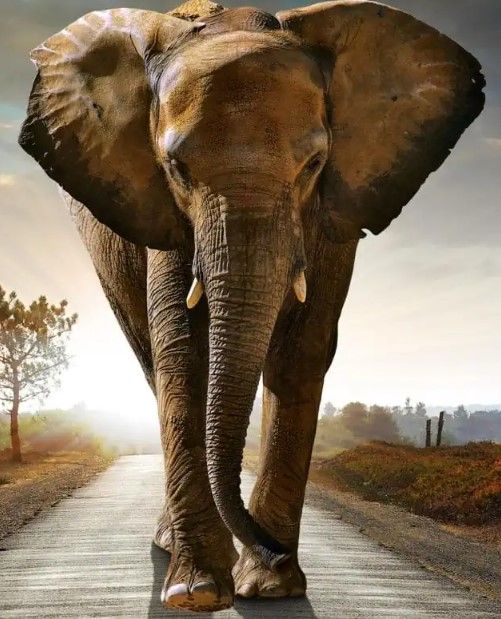Classy Art Marching Elephant Wall Art-1