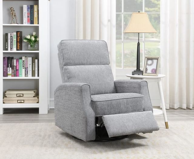 Emerald Home Tabor Gray Gray Manual Swivel Glider Recliner-1