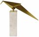 A & B Home Gold/White Close to You Medium Marble Base Accent Statuary-1