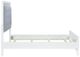 Liberty Furniture Reflections Gray/Pearl White/Rhinestone Full Youth Panel Bed-3