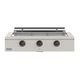 Caliber™ Rockwell Social 48" 3-Burner Antique White Built-In Natural Gas Grill with Pewter Hardware-0