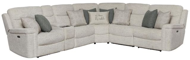 Corinthian Furniture Garland 6-Piece Alabaster Curved Sectional-0