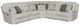 Corinthian Furniture Garland 6-Piece Alabaster Curved Sectional-0