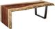 Fairfield® Live Edge Natural Guanacaste 54" Waterfall Cocktail Table with Metal Legs-0