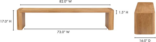 Moe’s Home Collection Post Natural Large Dining Bench-2