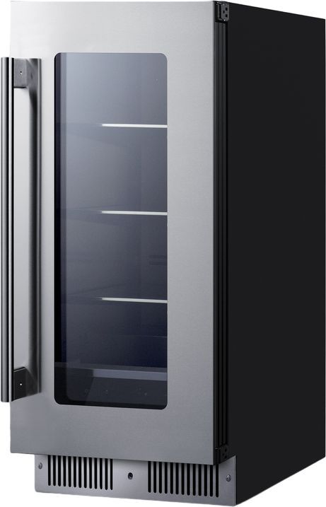 Summit® 15" 1.9 Cu. Ft. Stainless Steel Built-In Beverage Center-1