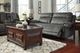 Signature Design by Ashley® Austere Gray Manual Double Reclining Loveseat-4