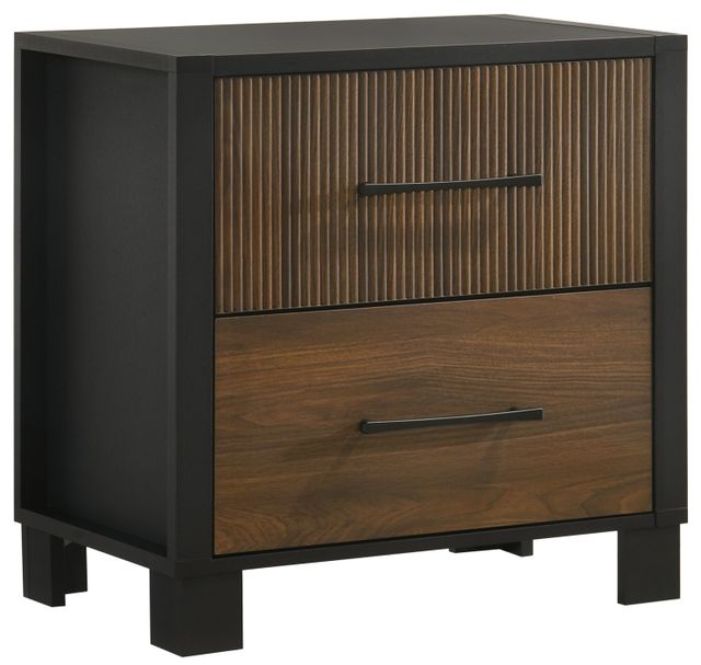 Crown Mark Nemy Black/Brown Nightstand-0