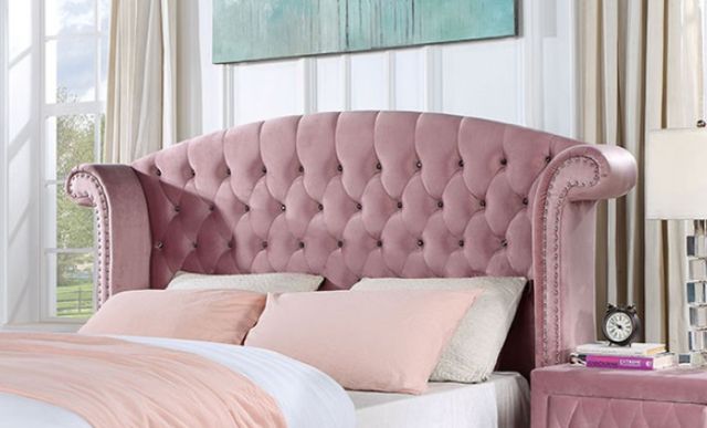 Furniture of America® Zohar 4-Piece Pink Queen Bedroom Set-2