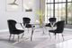 Coaster® Alaia Glass Top Dining Table with Polished Chrome Legs-4