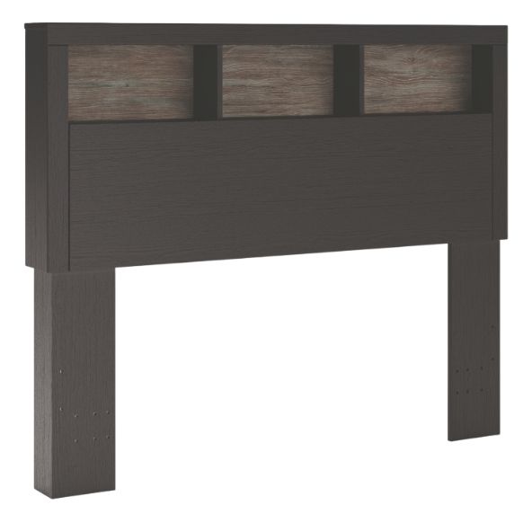 Signature Design by Ashley® Jonnifer Black/Gray Queen Lighted Bookcase Headboard-0