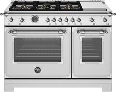 Bertazzoni Heritage Series 48" Fingerprint Resistant Stainless Steel Pro Style Gas Range