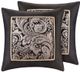 Olliix by Madison Park Aubrey Black 20x20" Jacquard Square Pillow Pair-0