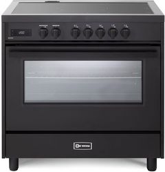 Verona® Ultima Midnight 36" Matte Black Pro Style Induction Range